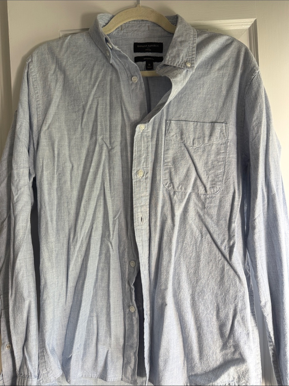 Banana Republic Light Blue Men's Oxford Button-Down Shirt M